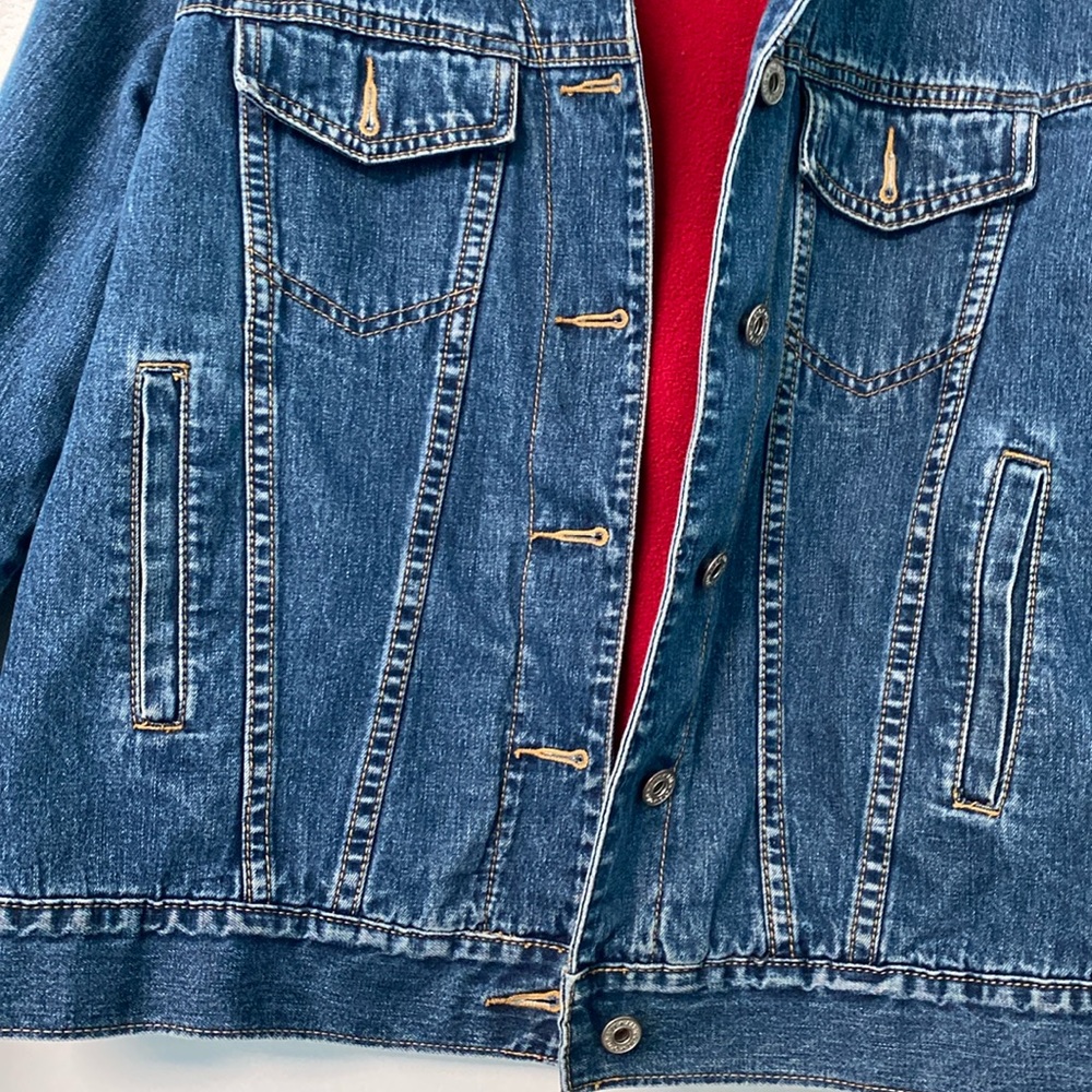 Denim jacket. Brand old navy. Medium size. Warm, fleece lined.